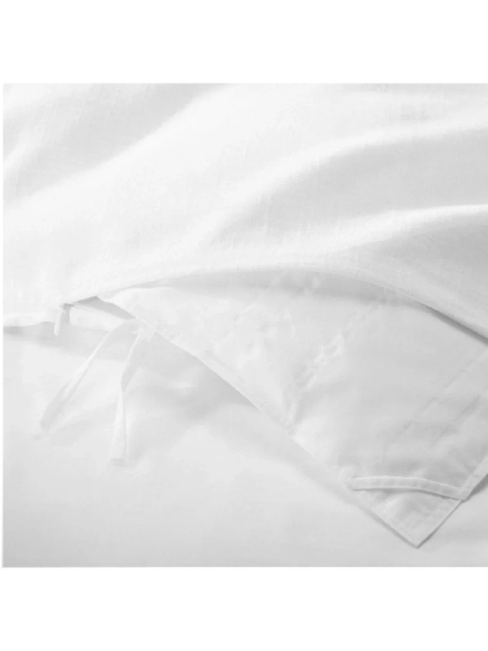NWT Full/Queen Heavyweight Linen Blend Duvet Cover & Sham Set White - Casaluna